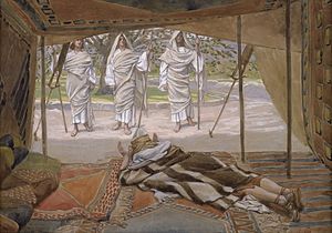 Abraham and the Three Angels  by  J.Tissot