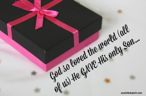God so loved the world...
