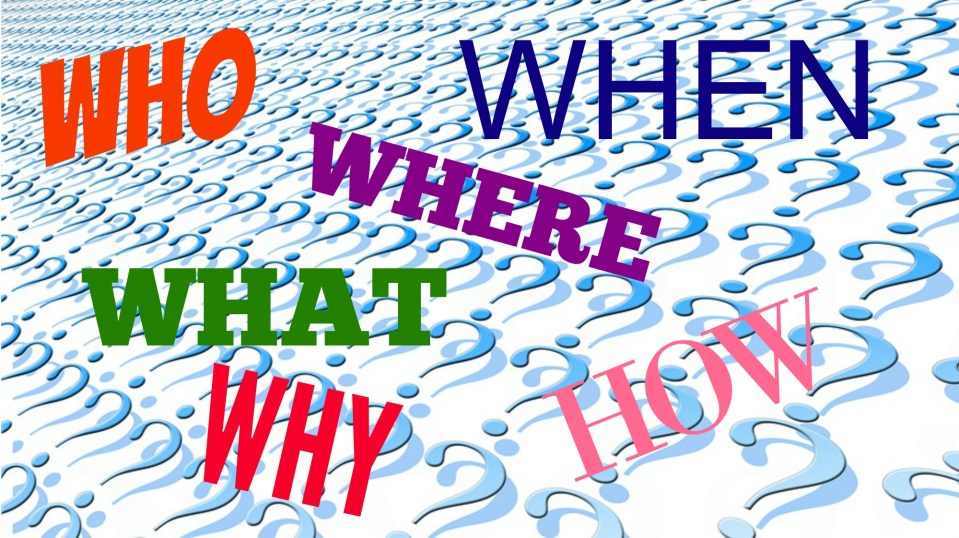WHO WHAT WHEN WHERE