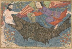 Jonah and the Whale in the Jami' al-tawarikh (c. 1400), Metropolitan Museum of Art