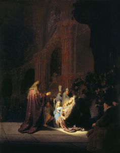 Simeon at the Presentation of the Child by Rembrandt